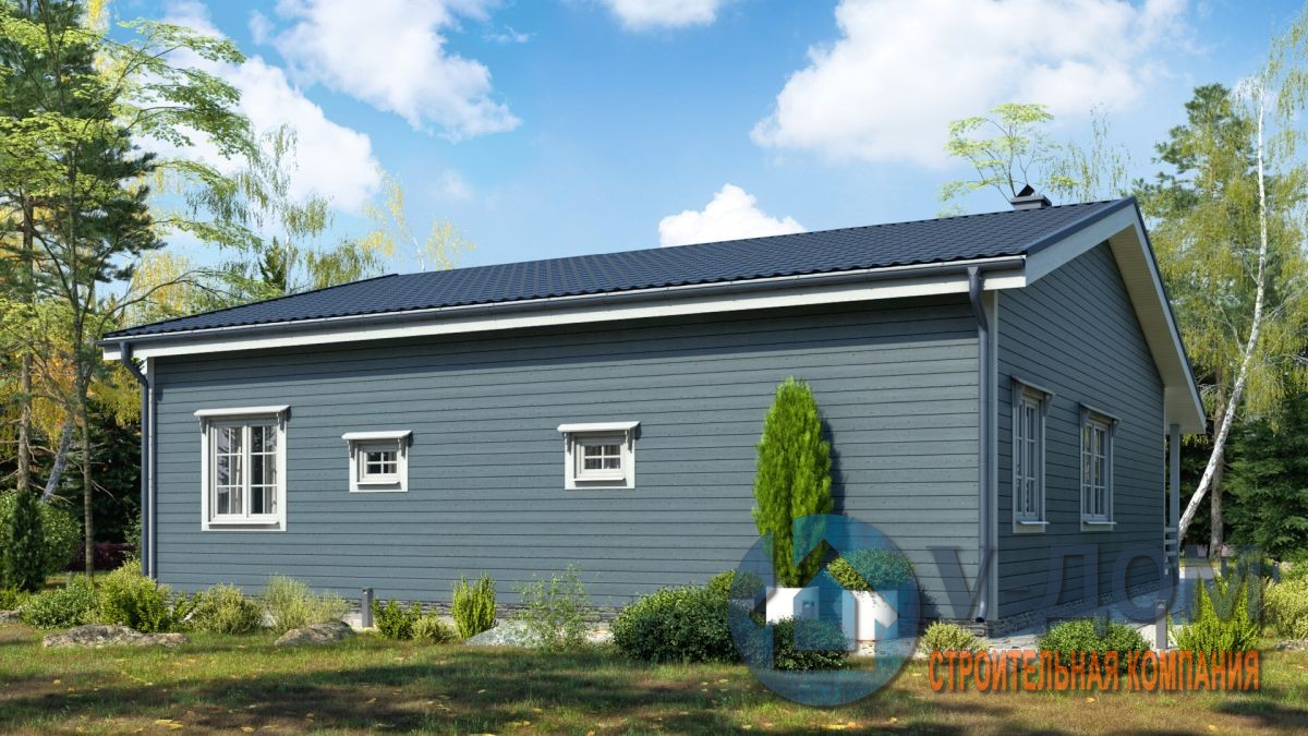 Проект одноэтажного каркасного дома Ксения