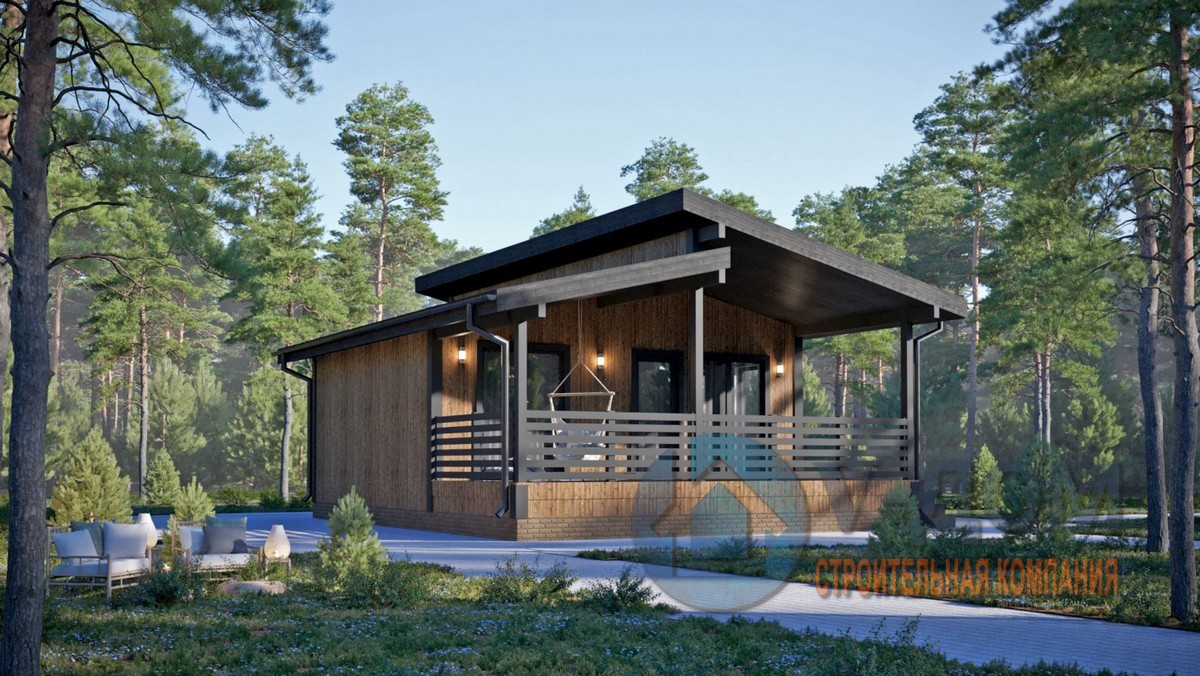 Проект одноэтажного каркасного дома Соул