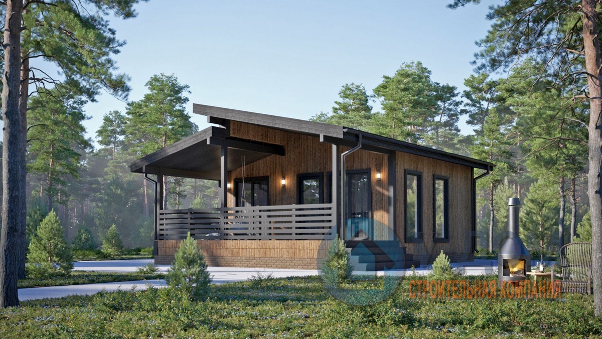 Проект одноэтажного каркасного дома Соул 